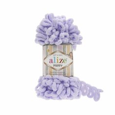 Пряжа ALIZE Puffy (Alize), неж. сиреневый - 146, 100% микрополиэстер, 5 мотков, 100 г, 9.5 м.