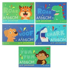 Альбом для рисования Hatber Ррррычалки 21x14,8см (А5), 100 г/м2, 12л в ассортименте