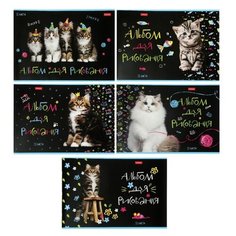 Альбом для рисования Hatber МУРчат Коты, 29.7 х 21 см (A4), 100 г/м², 32 л. микс