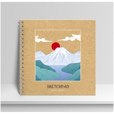Скетчбук 195*195, евроспираль,30 листов, Фудзияма,13265, Seventeen