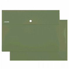 Папка-конверт на кнопке А4(230*320) 350мкм deVENTE Marandi фисташковый, внеш. карман рт.3071213. Количество в наборе 5 шт.