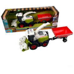 Инерционная машинка Комбайн с прицепом для мальчика, свет, звук, 40 х 13 х 14,5 см, 550-2С Huanzhi Toys