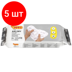 Комплект 5 шт, Паста (масса) для моделирования и лепки JOVI, отвердевающая, 1000 г, белая, 86