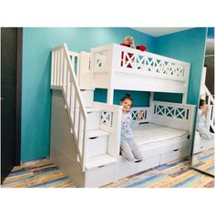 Двухъярусная кровать Прованс №2 90х120х190 белый Мебельная фабрика Дубрава