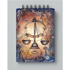 Блокнот со знаком зодиака Весы №8, Размер А4, 21 на 30 см Migom