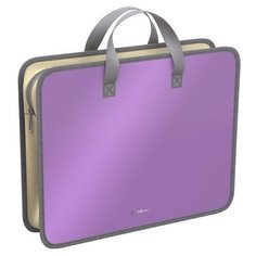 Папка с ручками пластик A4+ с расшир. ErichKrause Glossy Candy, фиолетовый