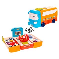 Развивающая игрушка Сима-ленд Музыкальный руль 2 в 1 Водитель автобуса, 9352466, оранжевый