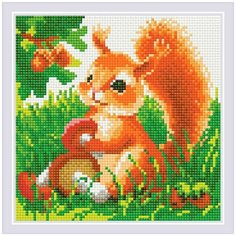 АМ0077 Набор алмазной мозаики Риолис Белочка 20*20см