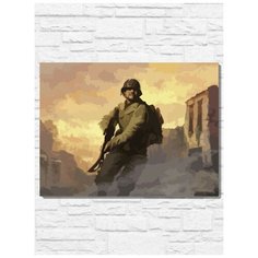 Картина по номерам на холсте Medal Of Honor (медал оф онор, шутер, PS, Xbox, PC, Switch) - 10412 30x40