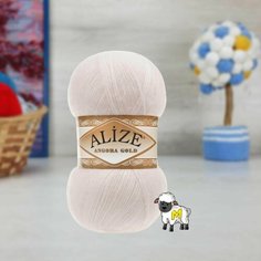 Пряжа ALIZE Angora Gold, св. норка - 599, 20% шерсть, 80% акрил, 5 мотков, 100 г, 550 м.