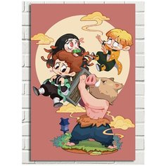 Картина по номерам Аниме Клинок рассекающий демонов - 7656 В 60x40