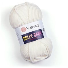 Пряжа для вязания YarnArt Dolce Baby (ЯрнАрт Дольче Беби) - 5 мотков 745 молочный, фантазийная, велюровая для игрушек 100% микрополиэстер 85м/50г