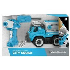 DIY Конструктор Грузовой автомобиль Watering cart на р/у, звук LM8053-YZ-1 с 3 лет