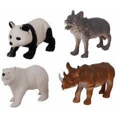 Игровой набор фигурок / Фигурки диких животных 4 штук Домашний зоопарк Tong DE