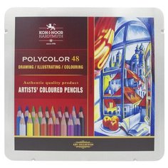 Карандаши цветные худож POLYCOLOR 3826 48цв/наб мет. кор. 3826048001PLRU, 1 шт Koh I Noor