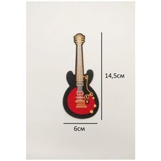 Заплатка / текстильный патч/ Нашивка / Термоаппликация / Термонаклейка гитара Double Hobby