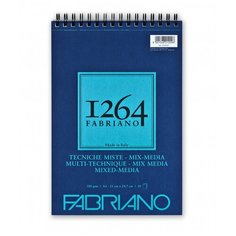 Fabriano Альбом для смешанных техник 1264 MIX MEDIA 300г/м. кв 21х29,7 30л спираль по короткой стороне