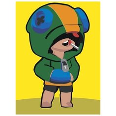 Картина по номерам на холсте на подрамнике ЖПН "Brawl Stars", Раскраска 30x40 см, Люди