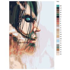 Картина по номерам Т633 "Эрен Йегер. Атака титанов" 60x90 Brushes Paints