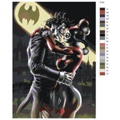 Картина по номерам Z-545 "Харли Квинн и Джокер. Комиксы " 40x60 Brushes Paints
