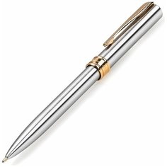 Шариковая ручка AURORA Magellano Chromed Barrel and Cap with Satin Finish Gold Plated Trim (AU A51)