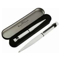 Ручка шариковая поворотная, 1.0 мм, Bruno Visconti VERONA, стержень синий, белый металлический корпус, в металлическом футляре