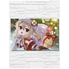 Картина по номерам на холсте игры геншин, genshin impact, новый год, рождество - 11476 Г 60x40