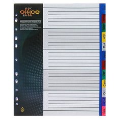 Разделитель листов А4+, 12 листов, Янв-Дек, "Office-2022", цветной, пластиковый Romanoff