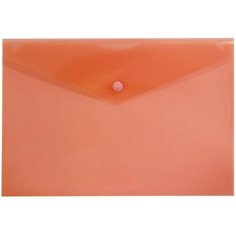 Конверт на кнопке Бюрократ -PK803ARED A4 пластик 0.18мм красный 10 шт.