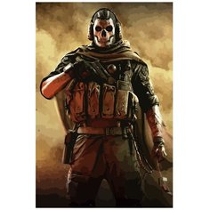 Картина по номерам на холсте call of duty солдат - 3 40X60