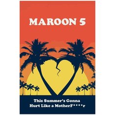 Картина по номерам на холсте Maroon 5 - 316 40X60