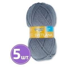 Пряжа Семеновская пряжа Svetlana (56), стальной 5 шт. по 100 г