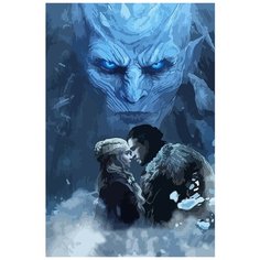 Картина по номерам на холсте Сериал Игра престолов (Зима близко, Джон Сноу) - 7192 В 60x40