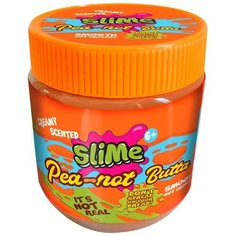 Слайм Junfa Жвачка для рук "Pea-Not Batta slime" Арахисовое масло, цвет терракотовый,