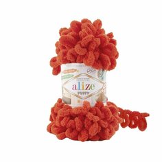 Пряжа ALIZE Puffy (Alize), коралл - 767, 100% микрополиэстер, 5 мотков, 100 г, 9.5 м.