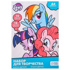 Набор цветного картона и цветной бумаги Hasbro, A4, 26 л. 1 наборов в уп. 26 л. , разноцветный