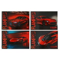 Альбом для рисования Hatber REDsupercar 21x29,7см (А4), 100 г/м2, 48л в ассортименте
