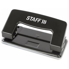Дырокол металлический STAFF "EVERYDAY,", до 10 листов, без линейки, черный
