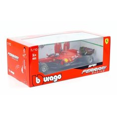 Машинка BBurago 1:18 Ferrari SF21 №16 с фигуркой пилота C.Leclerc 18-16809