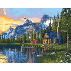 Картина по номерам Выходные в лесном домике 40х50 см Hobby Home