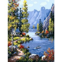 Картина по номерам Домик у озера 40х50 см Hobby Home