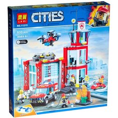 Конструктор 11215 Cities "Пожарное депо", 533 детали Tank