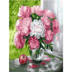 Картина по номерам Букет пионов на окне 40х50 см Hobby Home