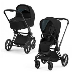 Универсальная коляска Cybex Priam IV 2 в 1, deep black, цвет шасси: Matt black