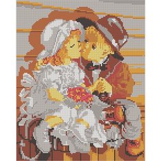 Вышивка бисером картины Первый поцелуй 24*30см Светлица