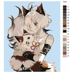 Картина по номерам V-960 "Сериал. Дорама История девятихвостого лиса. Арт с лисой", 40x50 см Brushes Paints