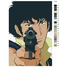 Картина по номерам V-403 "Аниме: Ковбой Бибоп (Cowboy Bebop). Спайк Шпигель (Spike Spiegel)", 50x70 см Brushes Paints