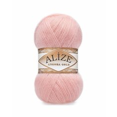 Пряжа Alize Angora gold (Ангора голд) цвет: 363 светло розовый, 100гр. 550м. (20% шерсть, 80% акрил), 1 шт.