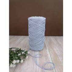 Шнур полиэфирный эльнить - 1 мм, 200 м, 100% полиэфир, без сердечника /шнур для вязания, рукоделия, макраме/"небесный"