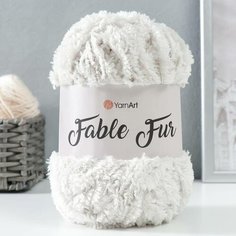 Пряжа "Fable Fur" 100% микрополиэстер 100м/100гр (967 речной жемчуг), 1шт Yarn Art